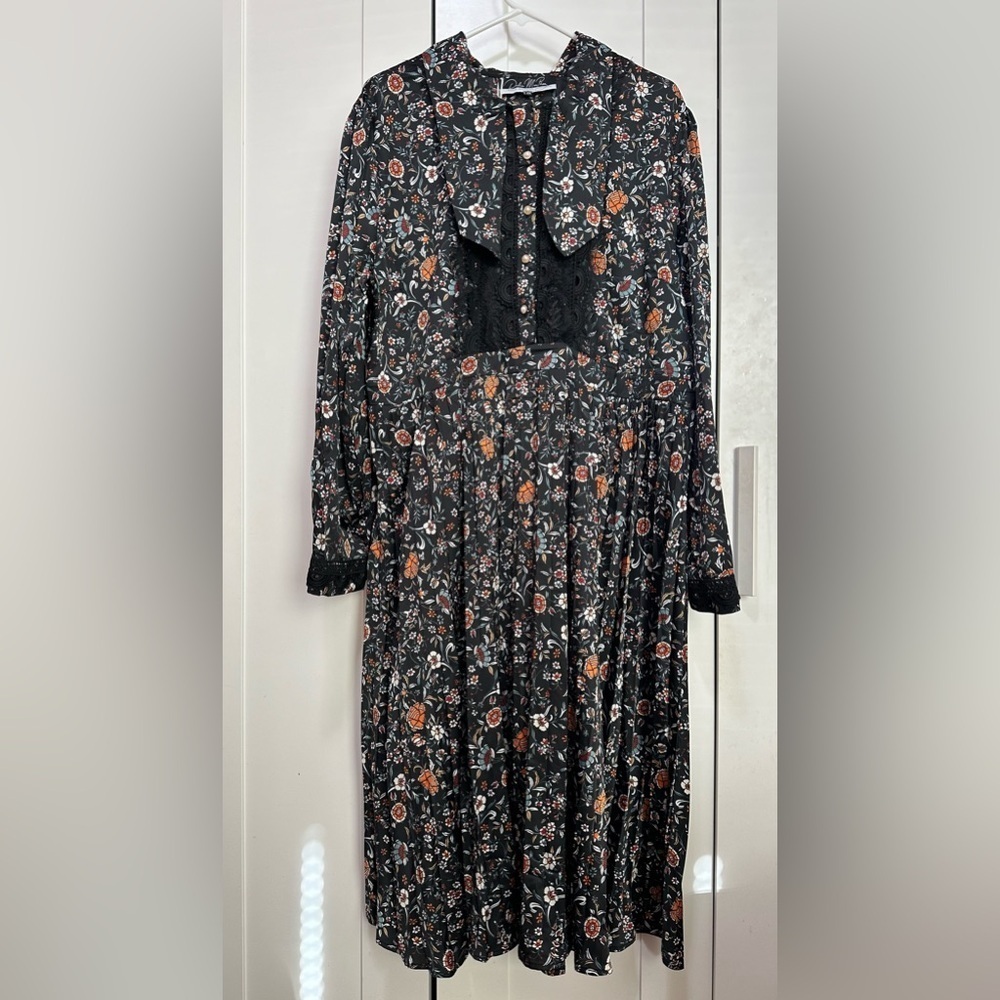 Dalia MacPhee Floral Lace Midi Dress size 2X NWT